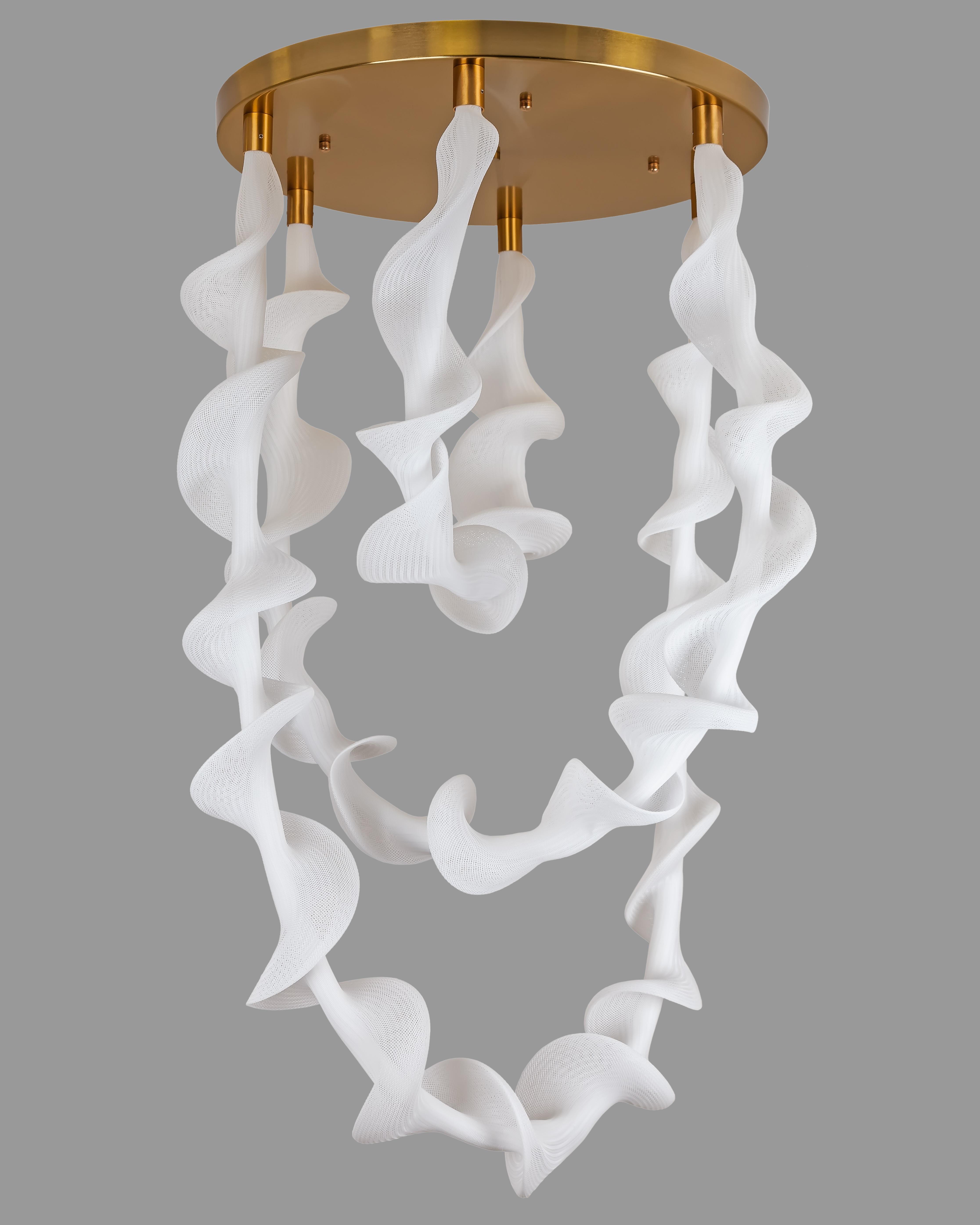 Люстра подвесная из гибкой сетки Арт-деко Бронзовый (81-3040-3 AB)