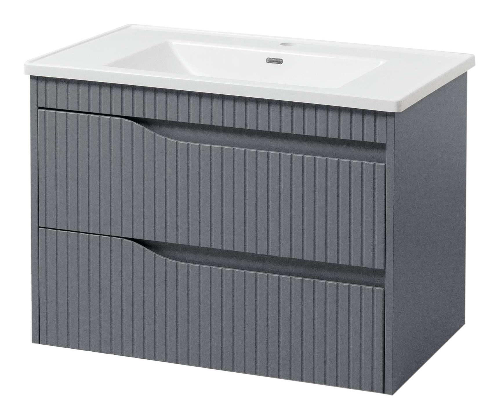 Тумба ЮВВИС Florence ТП-2 Д с умывальником Канте 100 см Бетон матовый (UVV117) - фото 1