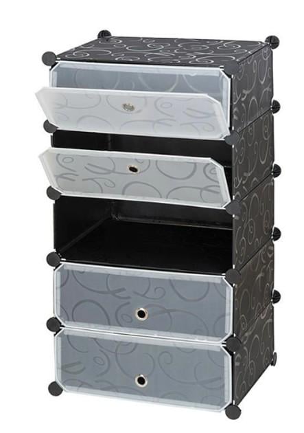 Шафа для зберігання взуття пластикова на 5 секцій 37х37х90 см (15934) - фото 2 Шафа для зберігання взуття пластикова на 5 секцій 37х37х90 см (15934) - фото 2