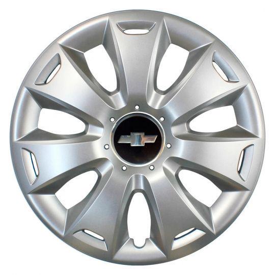 Автомобильные колпаки SKS 335 R15 с логотипом Chevrolet 4 шт. Серебристый
