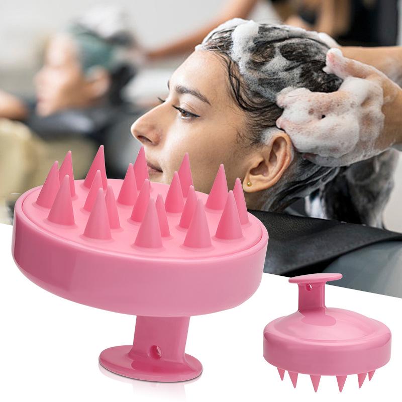 Щетка для головы и мытья волос силиконовая массажная Голубой - фото 3 Щетка для головы и мытья волос силиконовая массажная Голубой - фото 3