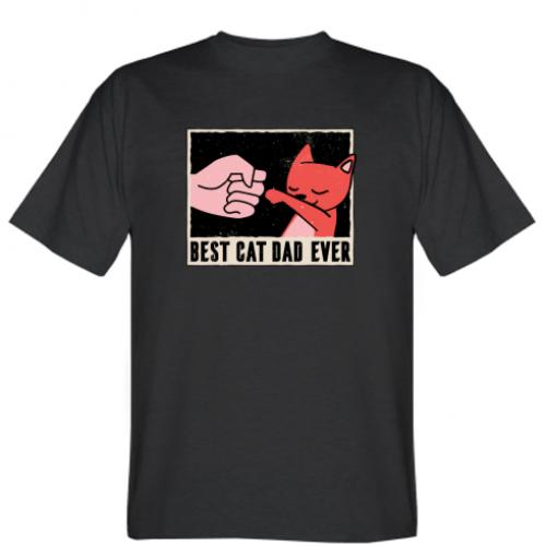 Футболка чоловіча Best cat dad ever M Чорний (4337274-2-108276-M)
