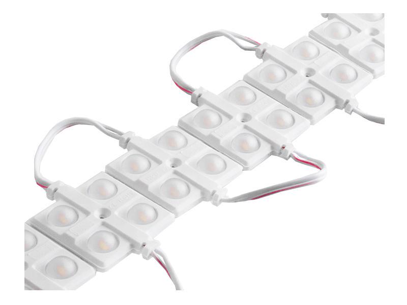 Модуль светодиодный LEDUA 2835-4smd 12V IP65 с линзой по 20 шт. пластина Белый (1558)
