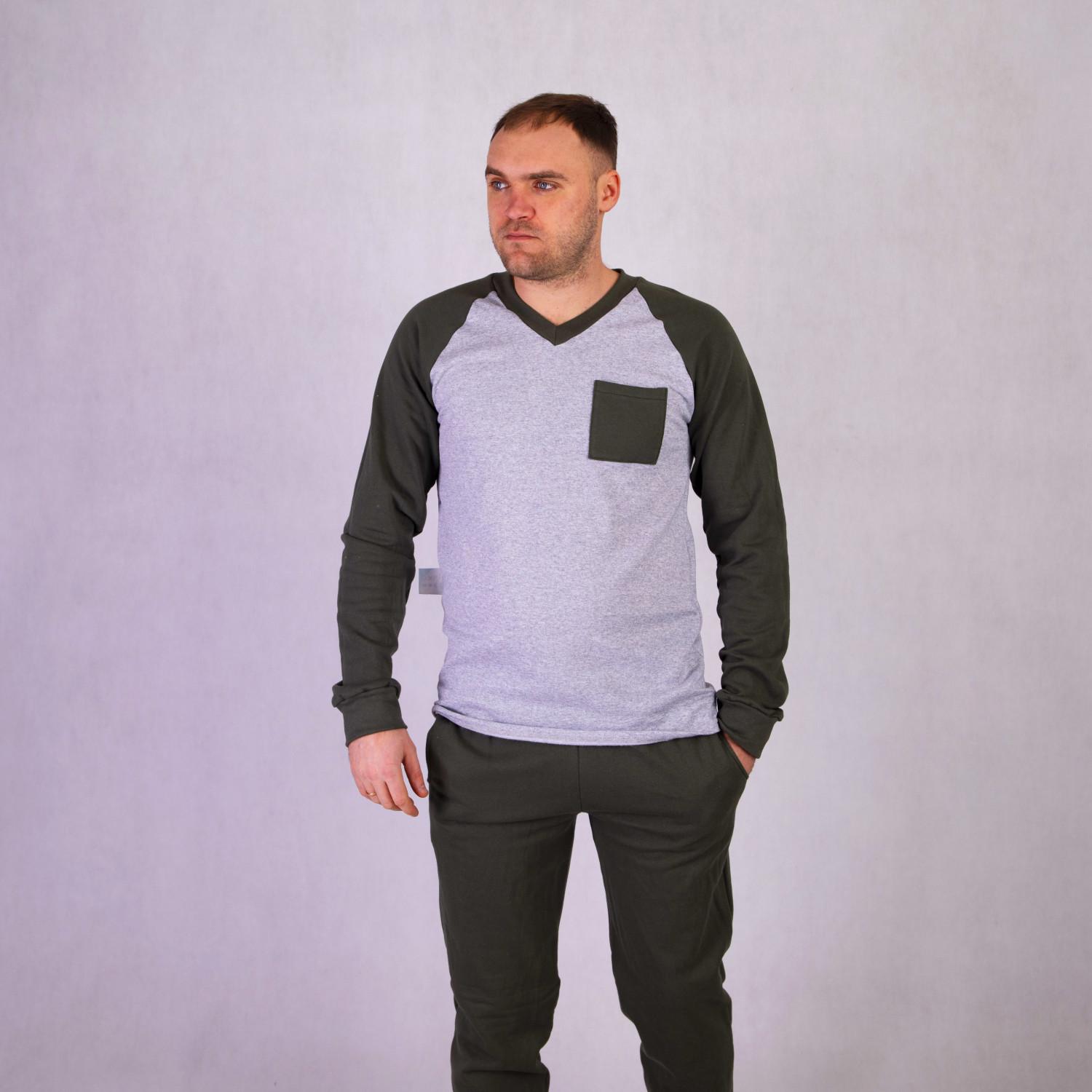 Пижама мужская однотонная р. 60-62 - фото 2 Пижама мужская однотонная р. 60-62 - фото 2