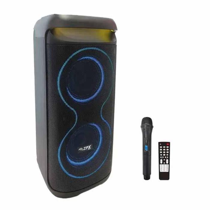 Акустическая система ZPX ZPX-7791 250 Вт 1 радиомикрофон/светомузыка/динамики 2x8" USB/SD/FM/BT/ДУ (ML-04634)