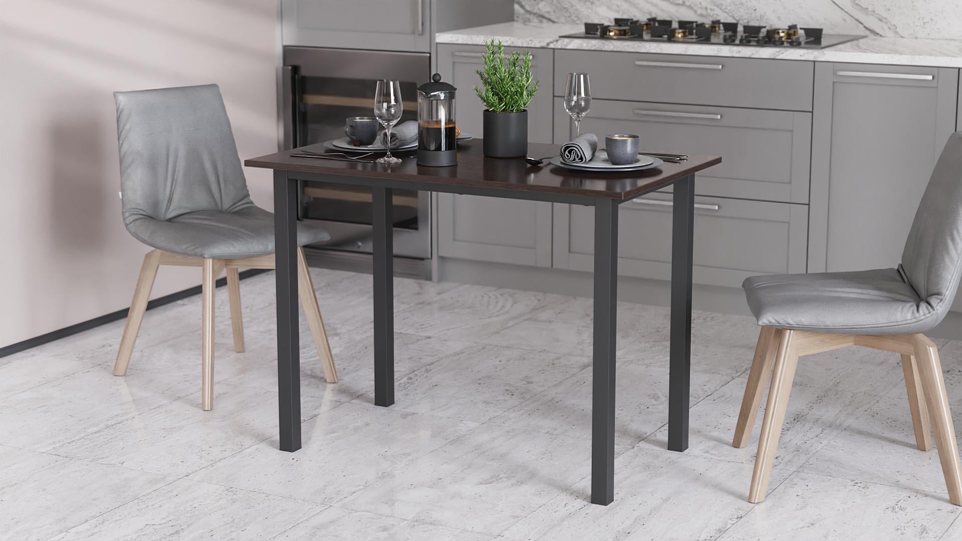 Стол универсальный Ferrum-decor Knap металл/ДСП 16 мм 750x1200x700 мм Черный/Венге Магия (FRD-106372)