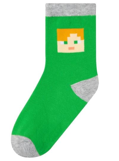 Шкарпетки дитячі для хлопчика Minecraft р. 23-26 Салатовий (26/100)