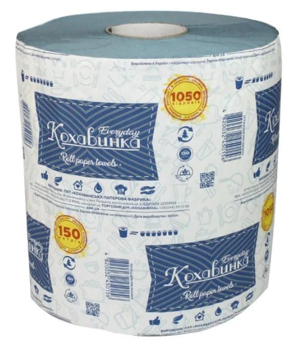 Бумажные полотенца на гильзе Кохавинка 525 отрывов 150 м Синий (2477413705)