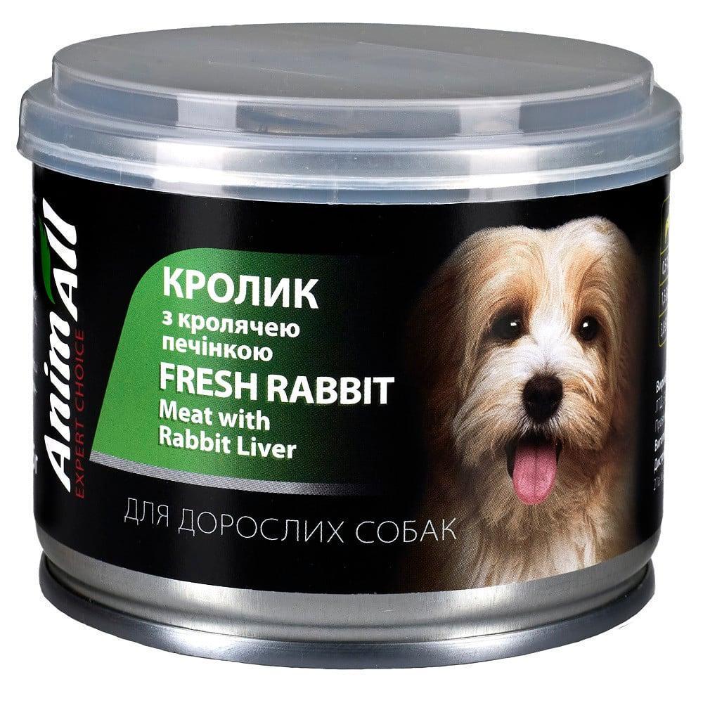 Корм для собак вологий AnimAll з кролем та кролячою печінкою 195 г