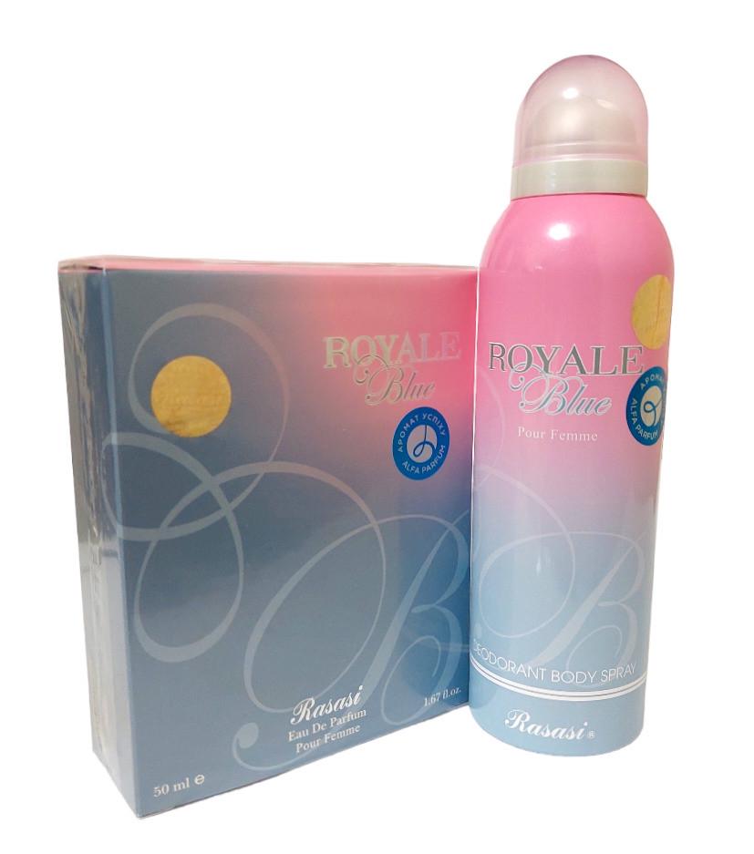 Набор для женщин Rasasi Royale Blue Парфюмерная вода 50 мл/Дезодорант 200 мл