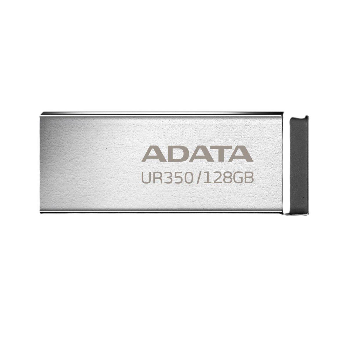 Флеш-память USB ADATA USB 3.2 UR 350 128 Gb Silver/Black (604306) - фото 5