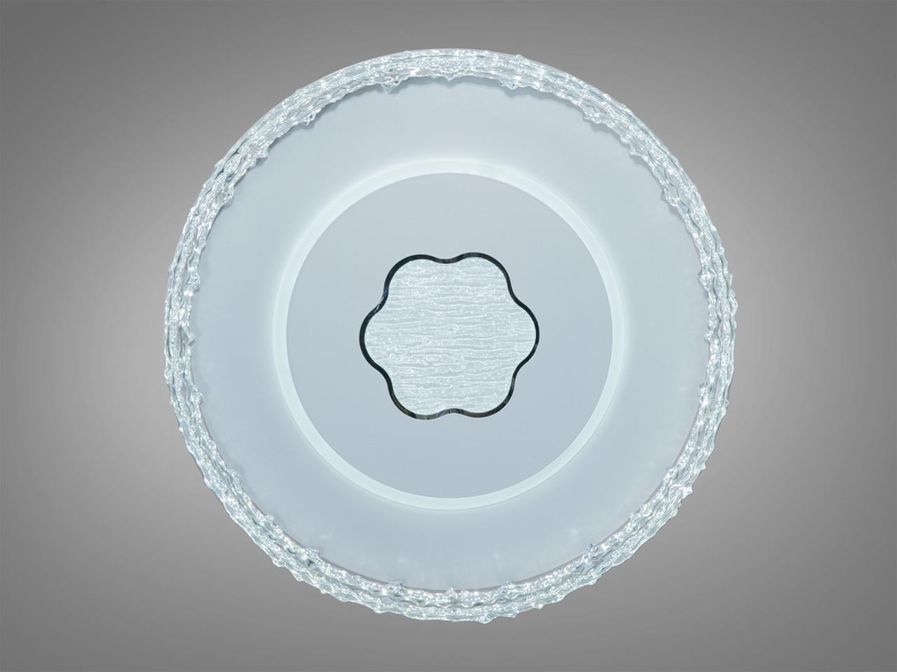 Люстра светодиодная потолочная для гостиной лампа Diasha WG5157/B WH с рельефным кристаллом Белый (2896237311)