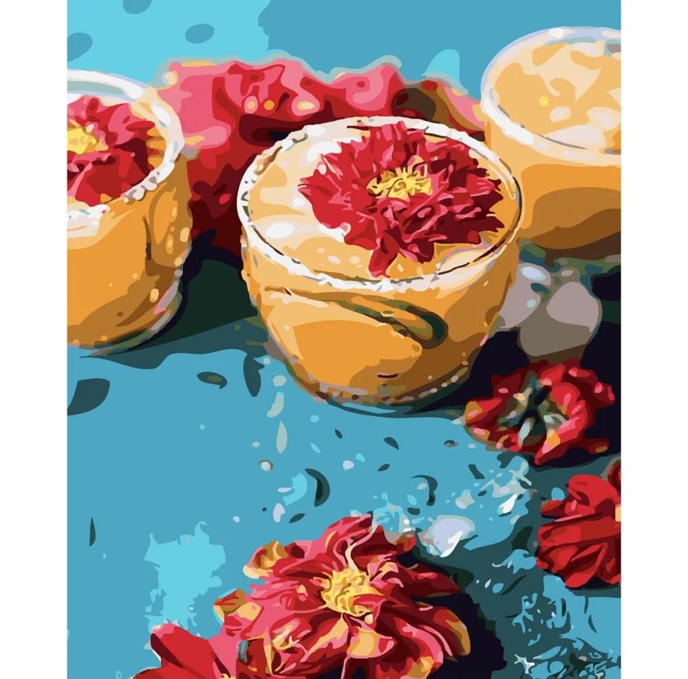 Картина по номерам Strateg Коктейли с цветами 40x50 см (SY6109)