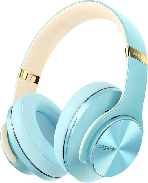 Наушники беспроводные накладные DOQAUS Care 1 Bluetooth с микрофоном Crystal Blue