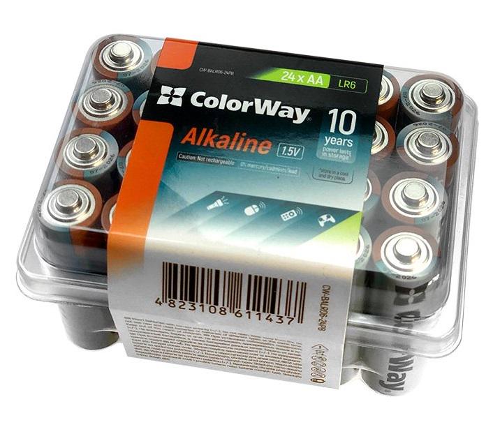 Батарейки ColorWay AA/LR6 Alkaline Power 1,5V 24 шт. (CW-BALR06-24PB)