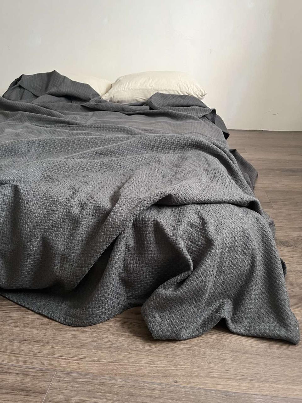 Покрывало хлопковое Wheat 120х200 см Темно-серый (18094110) - фото 10 Покрывало хлопковое Wheat 120х200 см Темно-серый (18094110) - фото 10