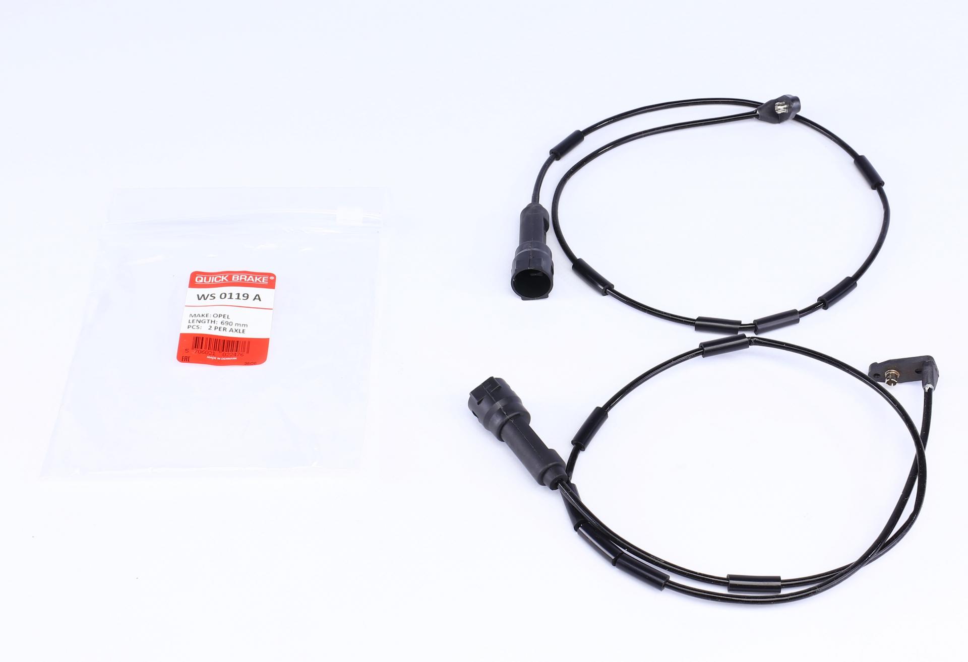 Датчик износа тормозных колодок передних Opel Astra/Daewoo Lanos (88-L 690 мм 2 шт. (WS 0119 A)