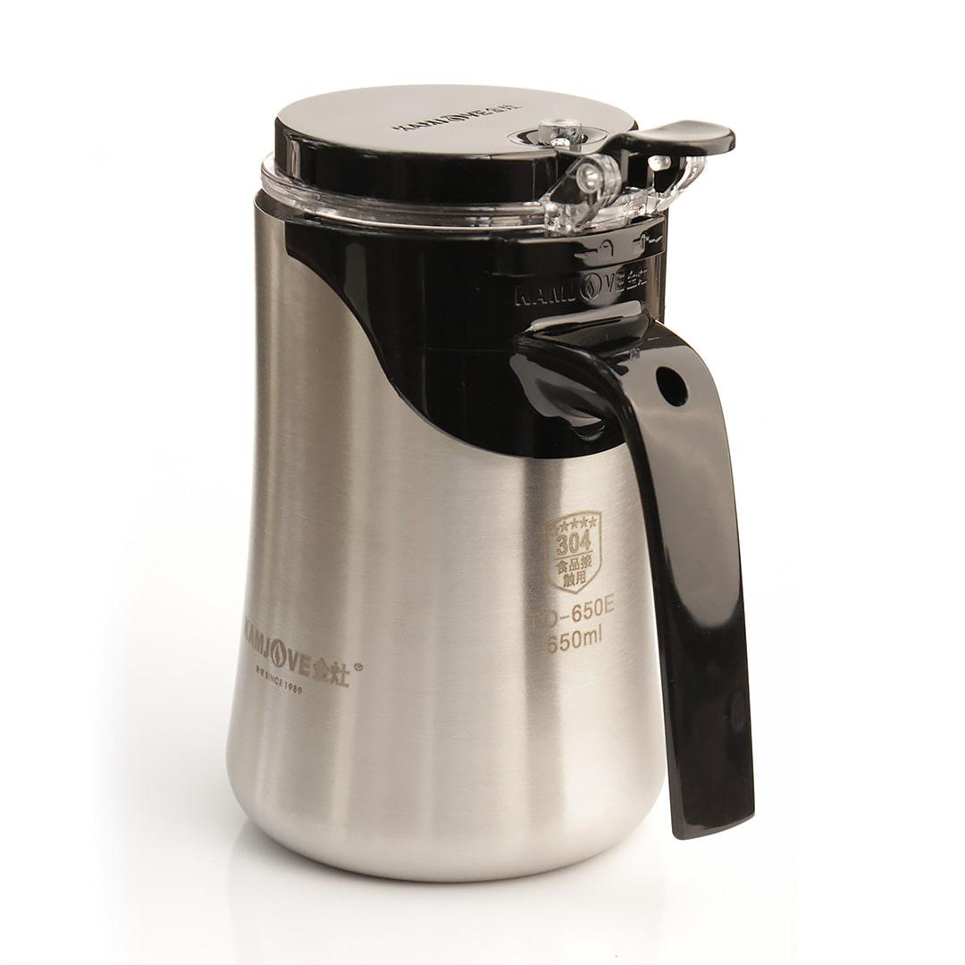 Чайник-тіпод гунфу Kamjove ТО-650E з внутрішньою колбою/кнопкою нержавіюча сталь 650 мл (957) - фото 2 Чайник-тіпод гунфу Kamjove ТО-650E з внутрішньою колбою/кнопкою нержавіюча сталь 650 мл (957) - фото 2