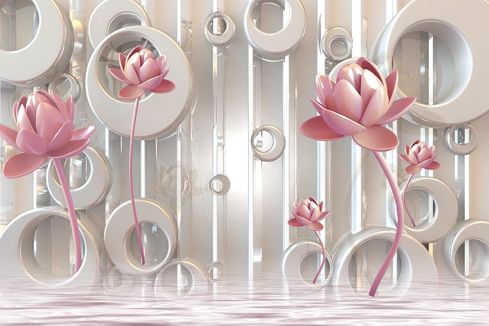 Фотообои 3D Розовые лилии (11029/1)