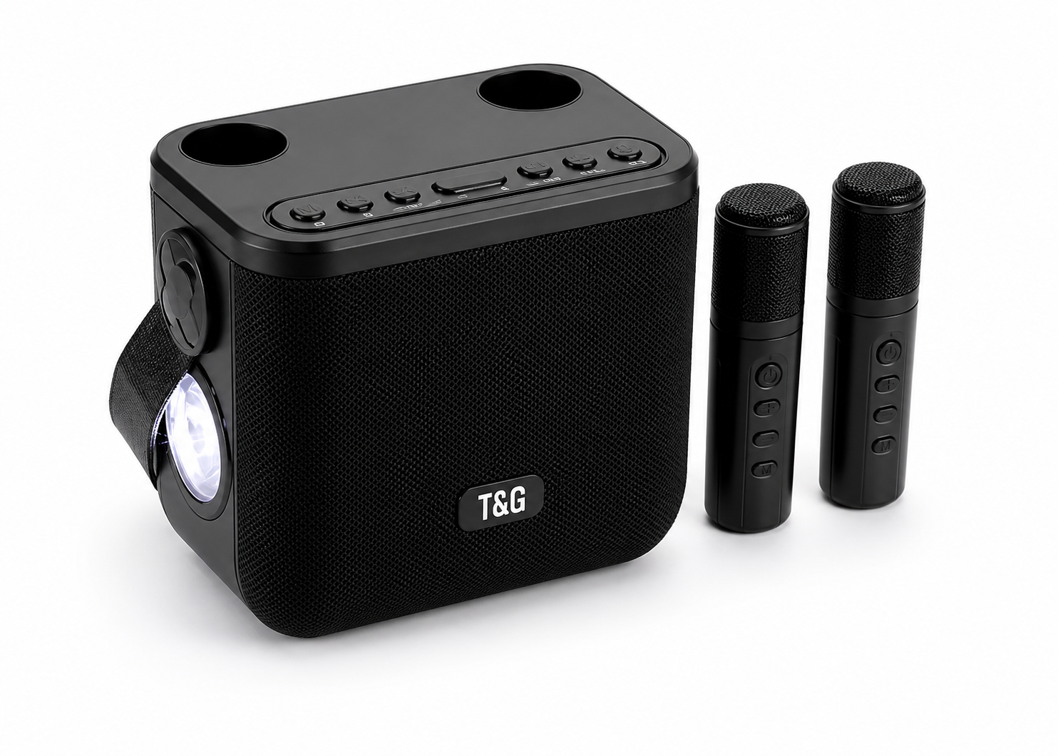 Портативная колонка TG545DK 10W Bluetooth с фонариком и двумя микрофонами Black (2870313473)