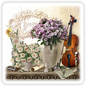 Подставка под чашку костер Прованс Скрипка 10х10 см (прк064т10х10)