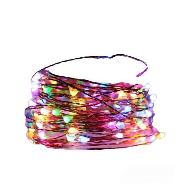 Гірлянда світлодіодна Капля роси RGB на батарейках 100 LED 5 м Гірлянда світлодіодна Капля роси RGB на батарейках 100 LED 5 м