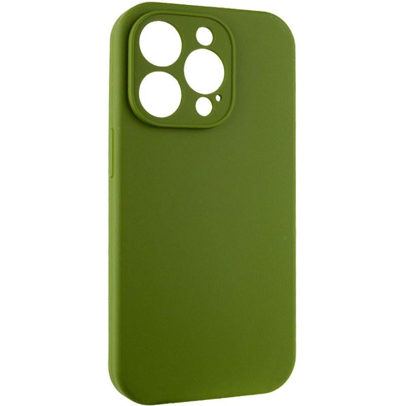 Чохол Silicone Case Full Camera Protective (AA) NO LOGO для Apple iPhone 15 Pro Max (6.7") Зелений | Dark Olive