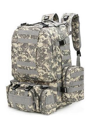 Рюкзак Eagle B09 с подсумками 55 л Пиксель (1101)
