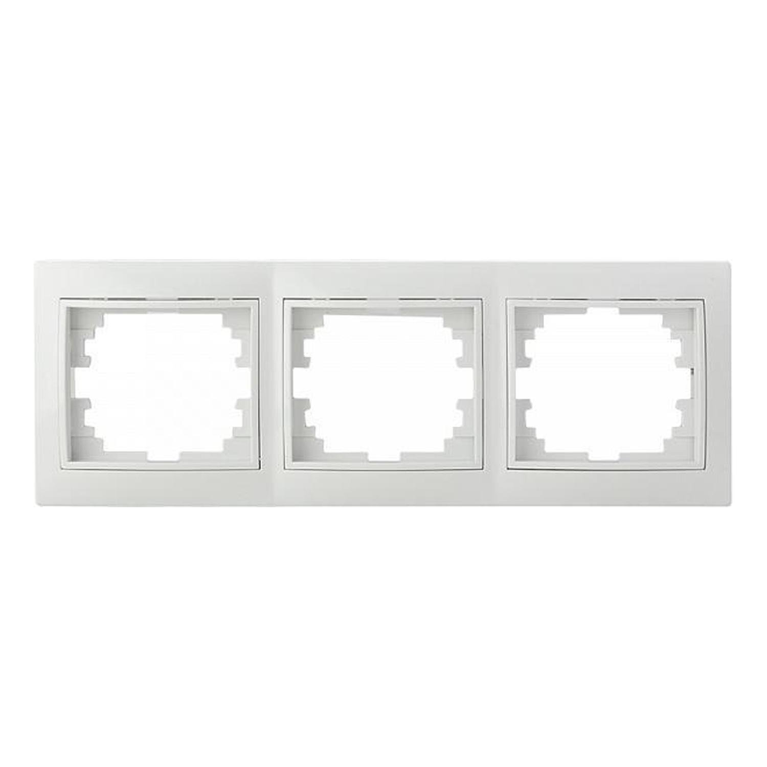 Рамка 3-постовая АСКО-УКРЕМ АБС-пластик 226х81 мм Белый (Pм-3-Fl-W)