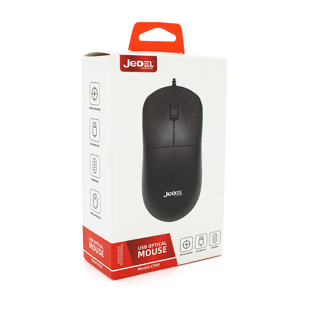 Комп'ютерна мишка провідна Jedel CP89 Black Q100 (38411) - фото 2 Комп'ютерна мишка провідна Jedel CP89 Black Q100 (38411) - фото 2