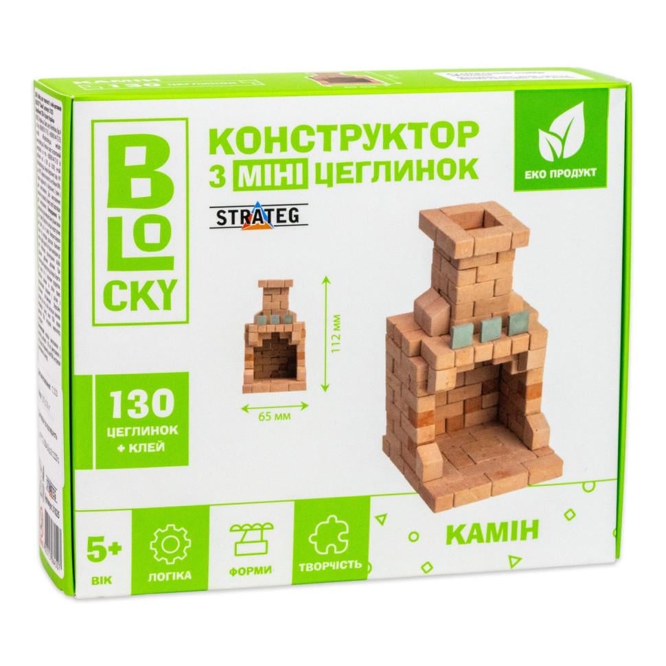 Строительный набор из мини-кирпичиков BLOCKY Камин 130 кирпичиков (RN-250-N-1337)