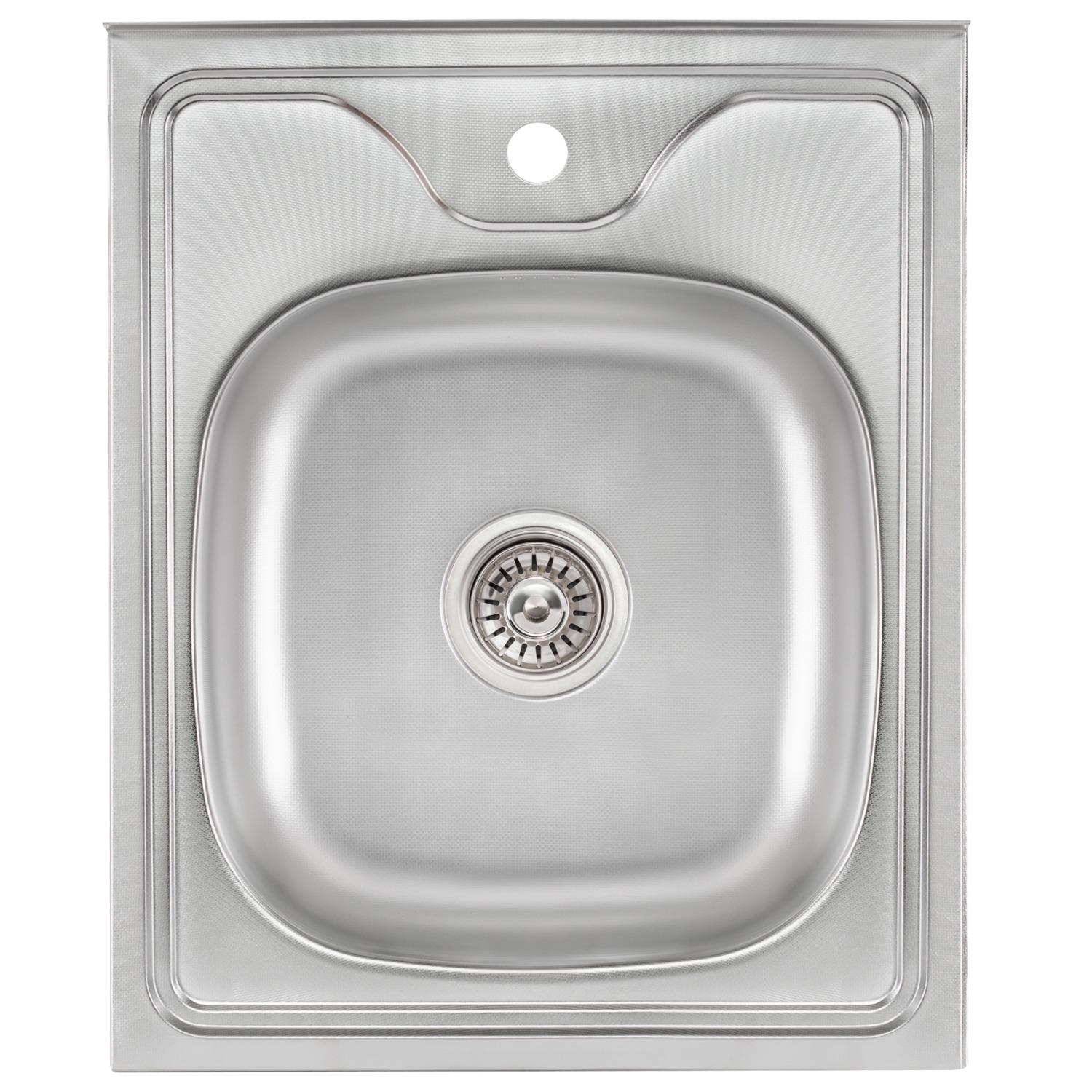 Мийка кухонна Lidz LIDZ605006SAT з нержавіючої сталі прямокутна 500x605 мм (171060)