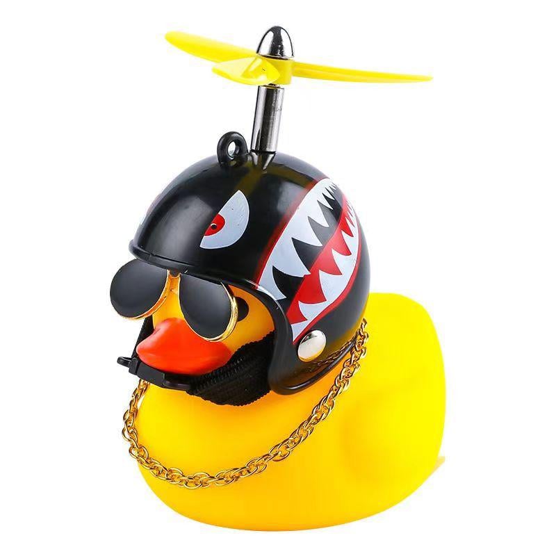 Уточка резиновая в очках и шлеме в машину 9 см (5143694)