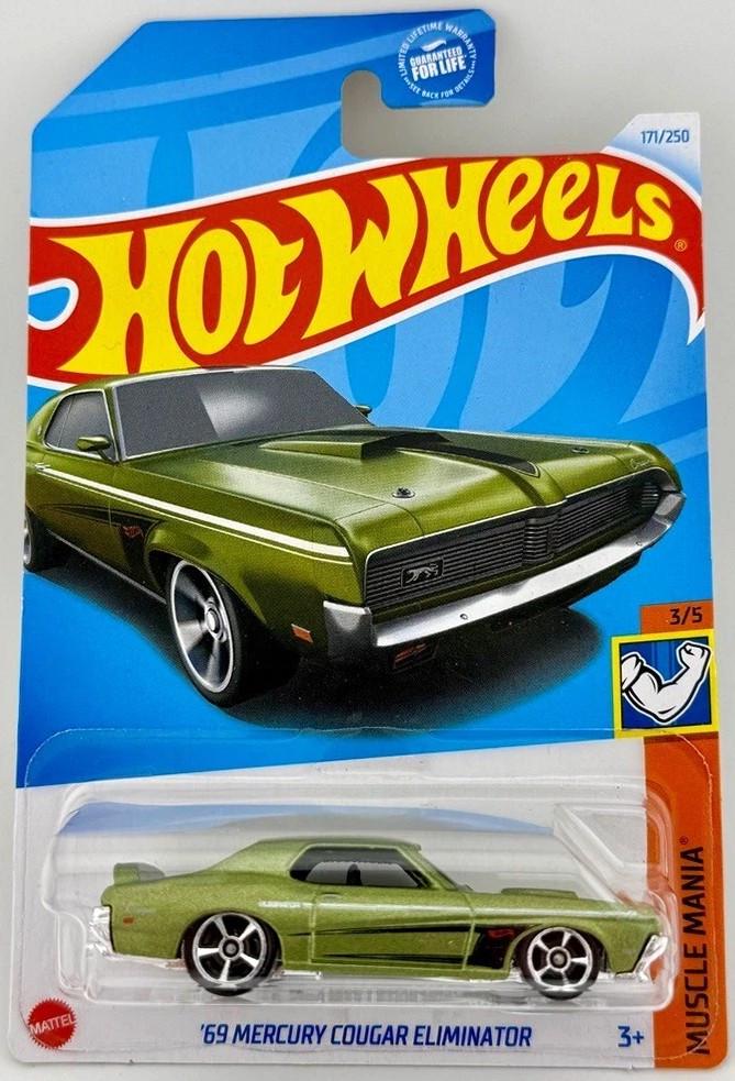 Игрушечная машинка Hot Wheels 69 Mercury Cougar Eliminator 2024 Muscle Mania №171 (HTD98)