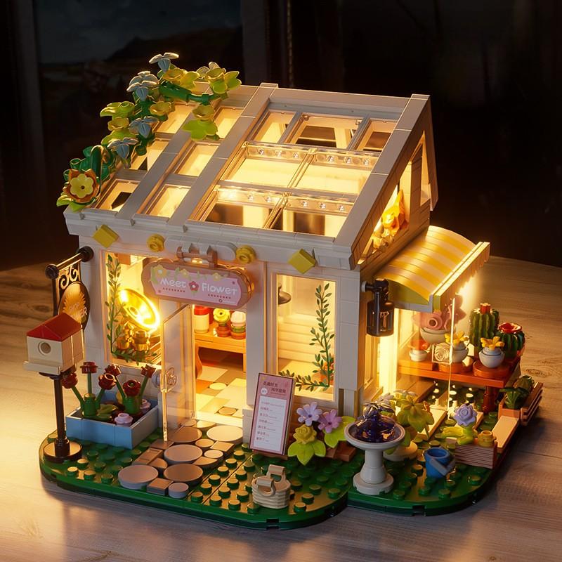 Конструктор дитячий Квітковий магазин Сонячна оранжерея 1100 деталей Різнокольоровий (30322604)