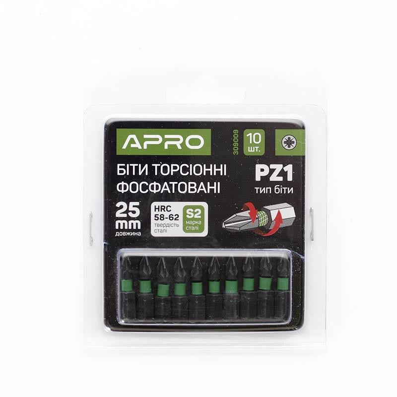 Біта ударна торсіонна Apro PZ1х25 мм 10 шт./уп.