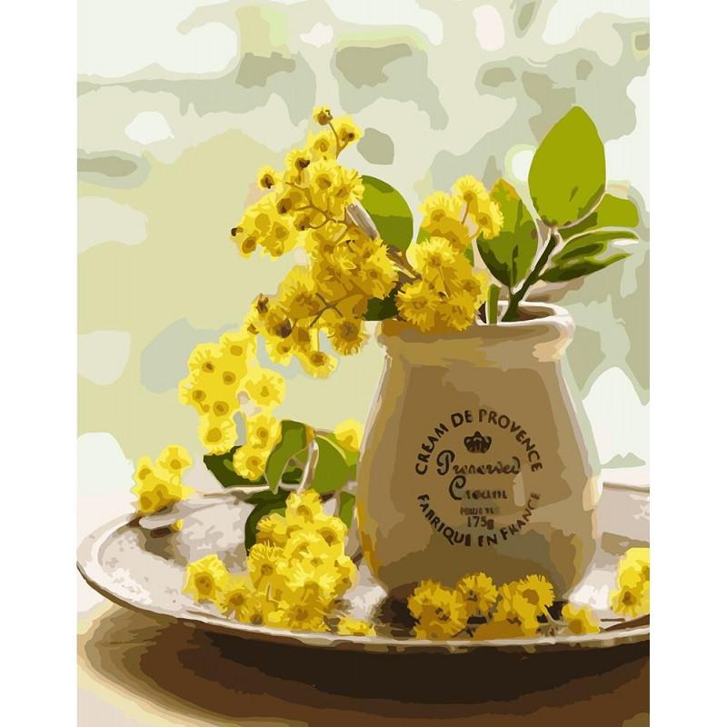 Картина по номерам Идейка Нежность мимозы 30x40 см (KHO3079)