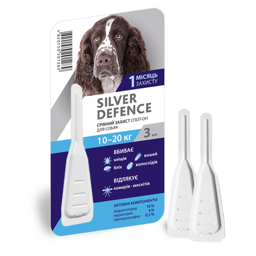 Протипаразитарні краплі для собак Silver Defence 3 мл (001546)