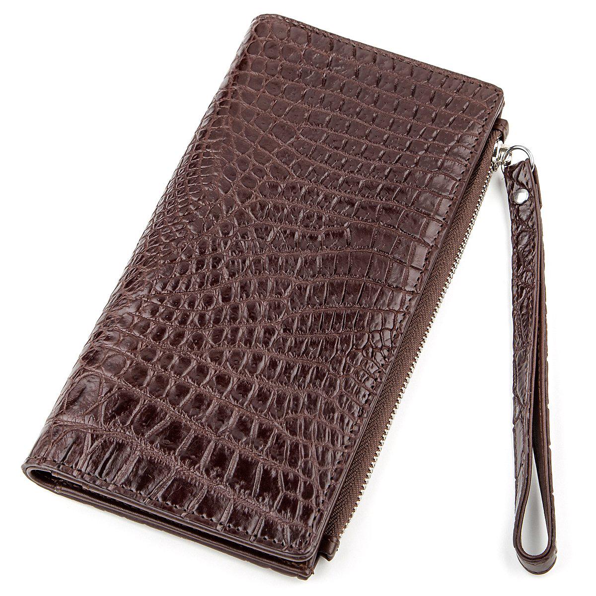 Клатч Crocodile leather 18290 кожа Коричневый (23619)
