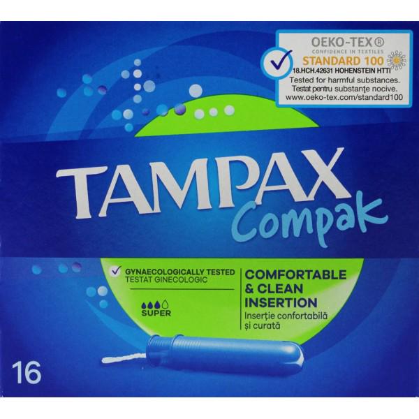 Тампоны Tampax Compak Super 16 шт. - фото 1