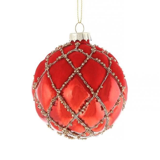 Набор шариков стеклянных новогодних 8 см 6 шт. (11761)