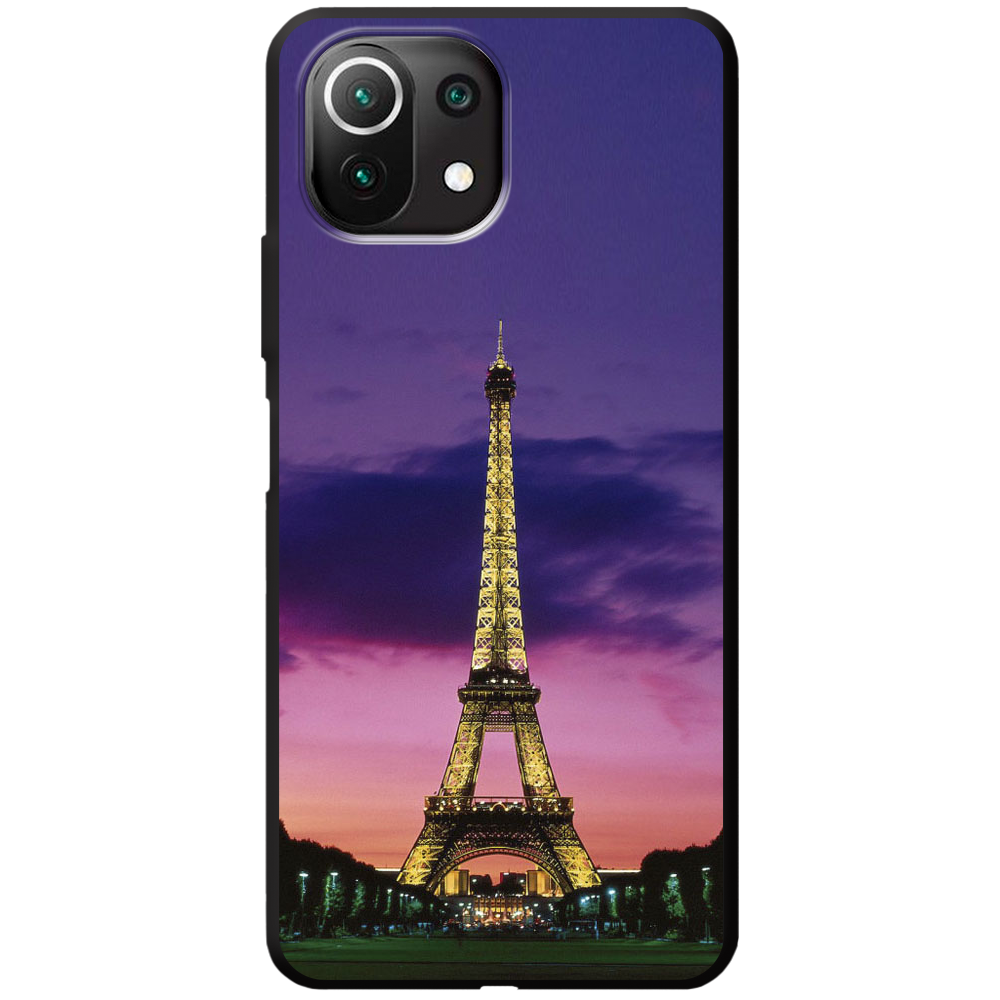 Чехол Boxface Xiaomi Mi 11 Lite Полночь в Париже Черный силикон (42128-up964-44012)