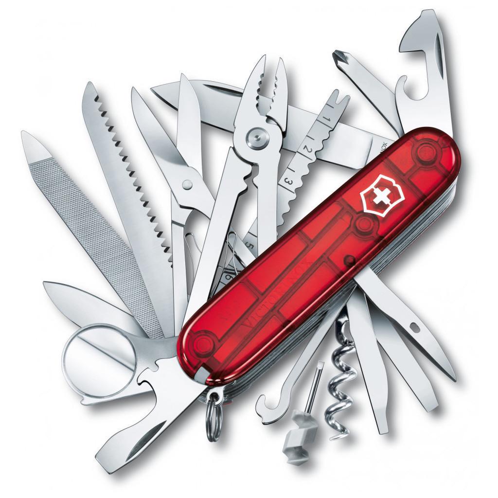 Нож складной Victorinox Swisschamp Transparent Red (m296341)