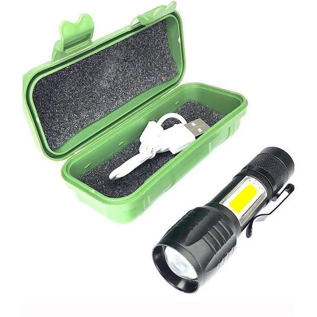 Фонарик карманный Bailong BL-535 ХРЕ+COB с встроенным аккумулятором Черный - фото 2 Фонарик карманный Bailong BL-535 ХРЕ+COB с встроенным аккумулятором Черный - фото 2