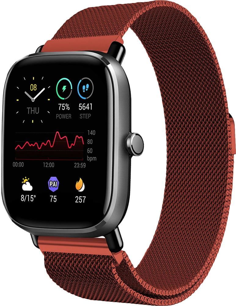 Ремешок Миланская петля Milano Amazfit GTS 2 mini Red (19407) Ремешок Миланская петля Milano Amazfit GTS 2 mini Red (19407)