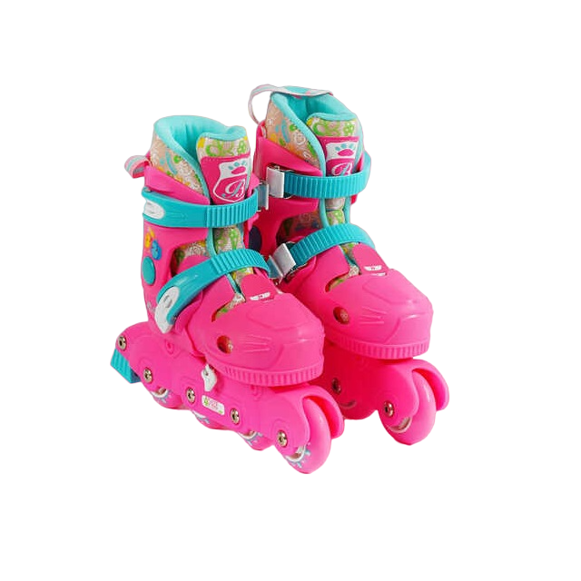Коньки роликовые Best Roller PU колеса светящиеся р. 26-29 Pink (141118)