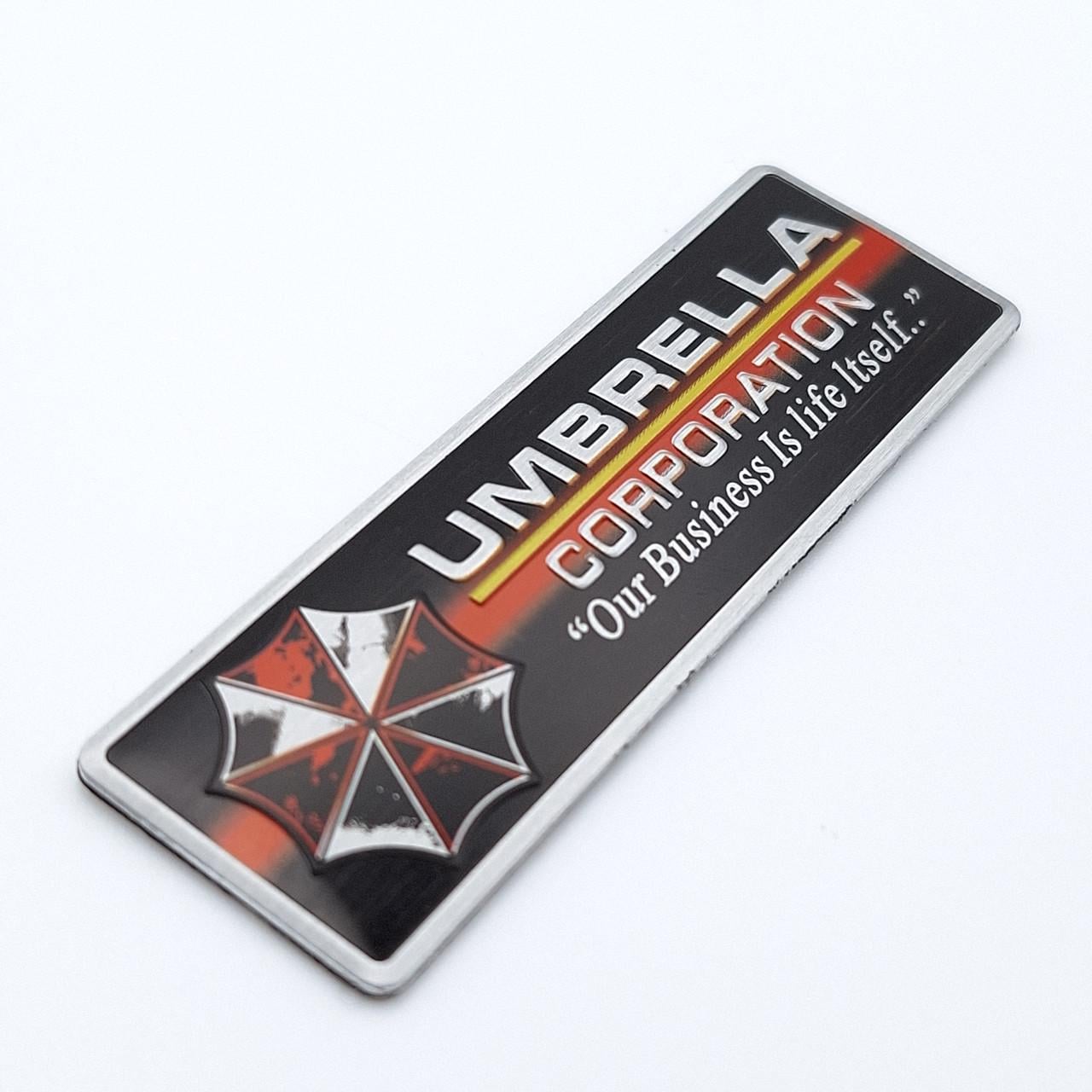 Эмблема алюминиевая Umbrella Corporation 7х2,2 см (1960782412)