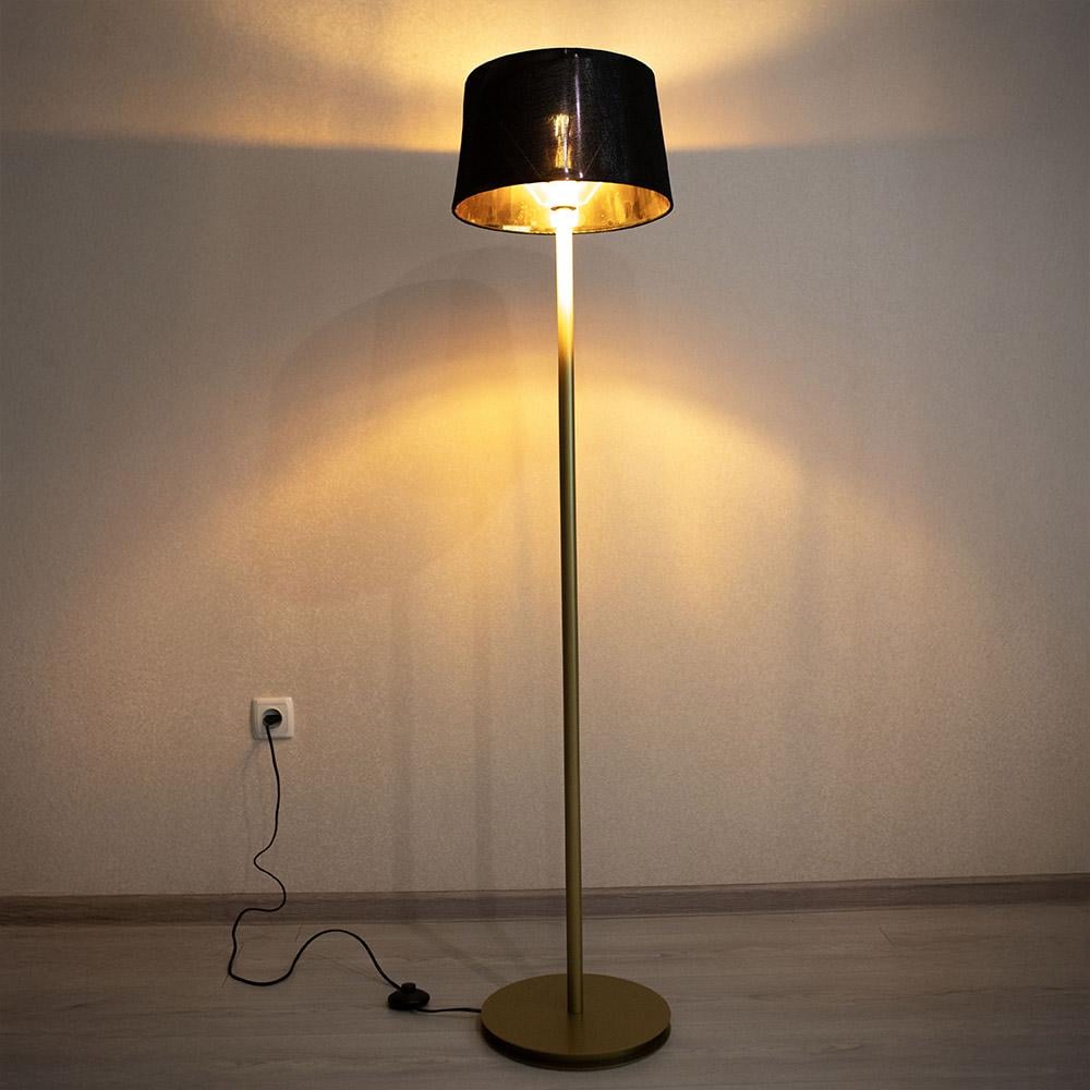 Торшер MSK ELECTRIC NL 3621 GD/BK с черным плафоном из ткани под лампу Е27 Золотой - фото 6 Торшер MSK ELECTRIC NL 3621 GD/BK с черным плафоном из ткани под лампу Е27 Золотой - фото 6