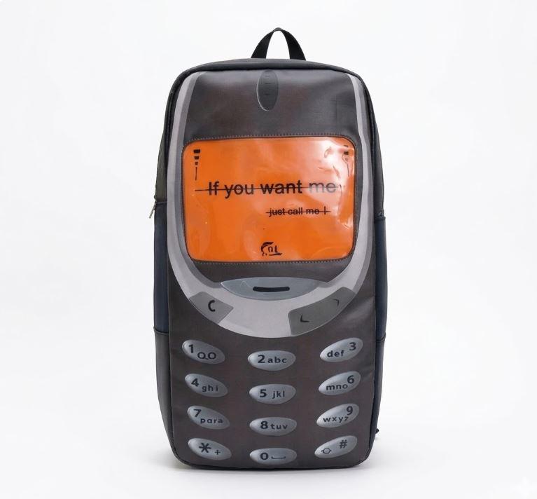 Городской рюкзак Nokia 3310 Retro Style Черный/ Оранжевый (2949502840)