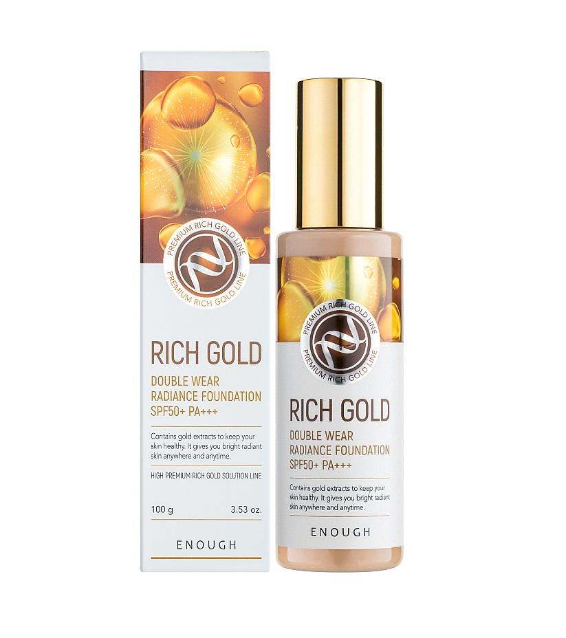 Тональный крем Enough Rich Gold Double Wear Radiance Foundation SPF50+ PA+++ 23 100 мл (8809605871952) - фото 2